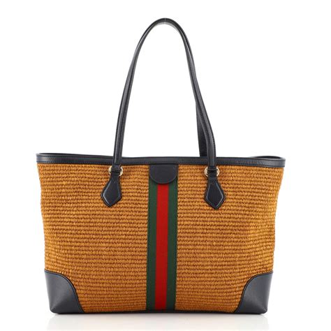 gucci ophidia straw tote|Gucci Ophidia Shopping Tote Straw Medium .